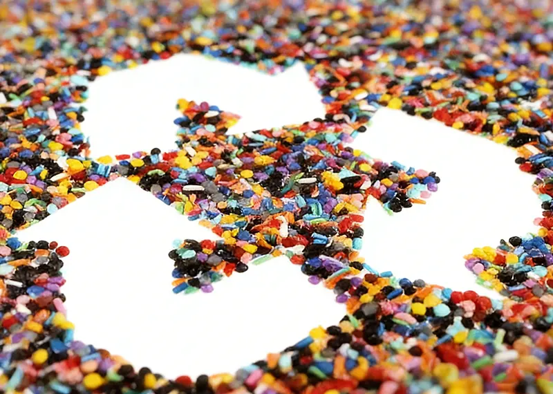 O poder das partículas de matérias-primas recicláveis